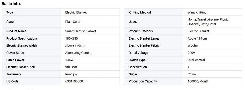 Electric Blanket Thicker Heater Double Heated Electric Heating