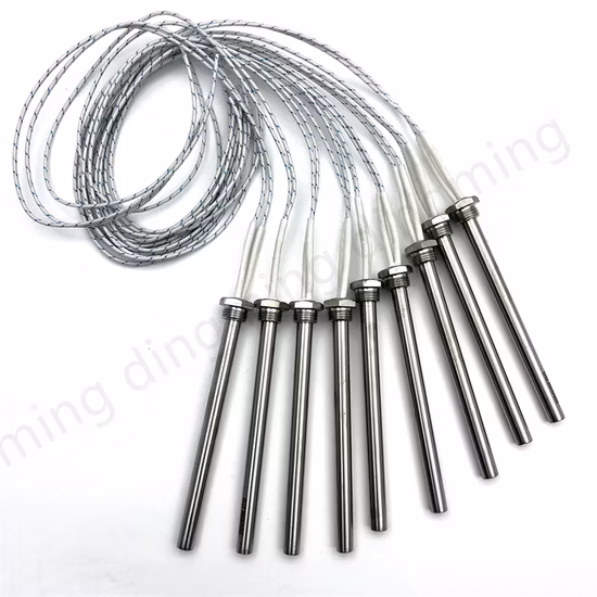 110V 120V 300W 400W Sand Blasted Electric Igniton Rod Heater Single Thread Fitting Pellet Cartridge Heater Element