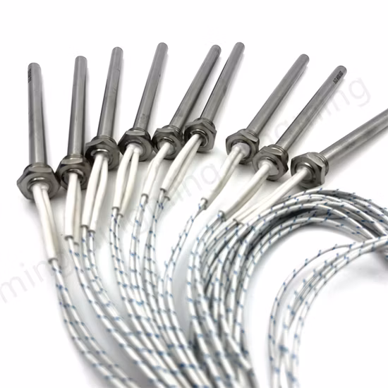 110V 120V 300W 400W Sand Blasted Electric Igniton Rod Heater Single Thread Fitting Pellet Cartridge Heater Element