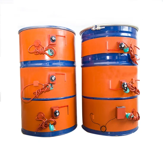 220V 200L 55 galones Industrial impermeable Flexible goma de silicona barril tambor aceite calentador