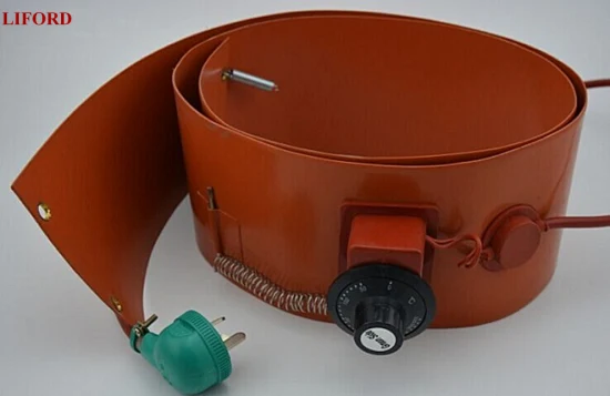 Calentador de manta de tanque de tambor de banda de caucho de silicona personalizado flexible