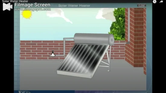 Calentador de agua solar de placa plana de circuito abierto con colector de tanque de almacenamiento de agua caliente directo